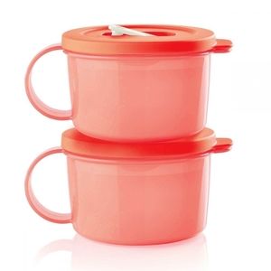 Soup mugs, Tupperware